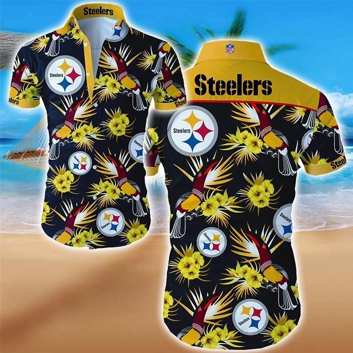 Beach Shirt Nfl Pittsburgh Steelers Hawaiian Shirt Summer Button Up Shirt For Men