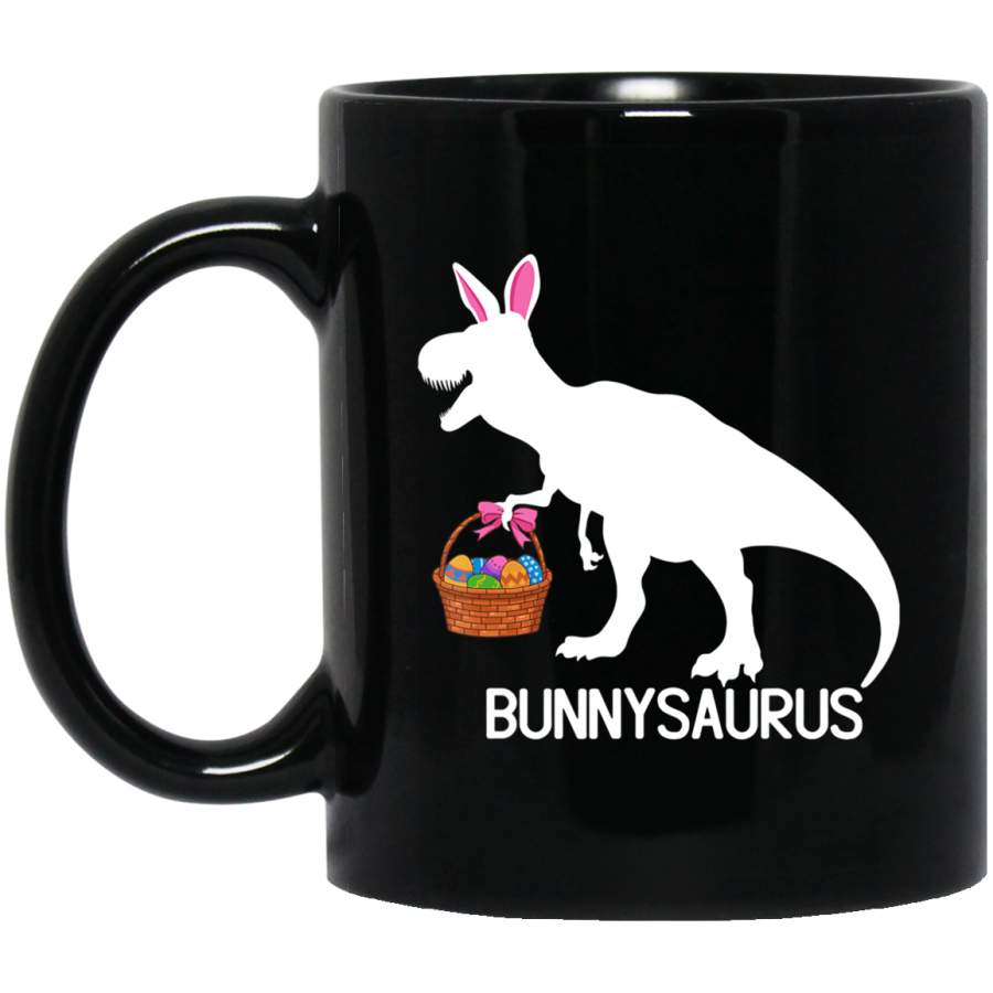 Bunnysaurus Beautiful Easter Eggs Happy Easter Day 11oz 15oz Black Mug Happy Easter Day Funny Colors Eggs Bunny Ears Peeps Cute