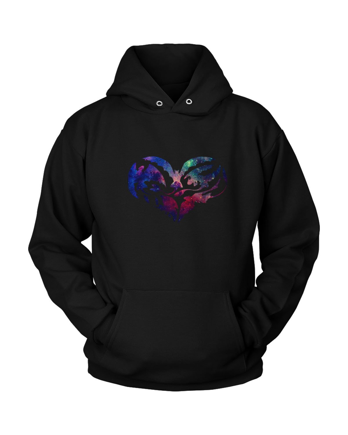 Toothless Night Fury I Heart Toothless Galaxy Nebula Unisex Hoodie