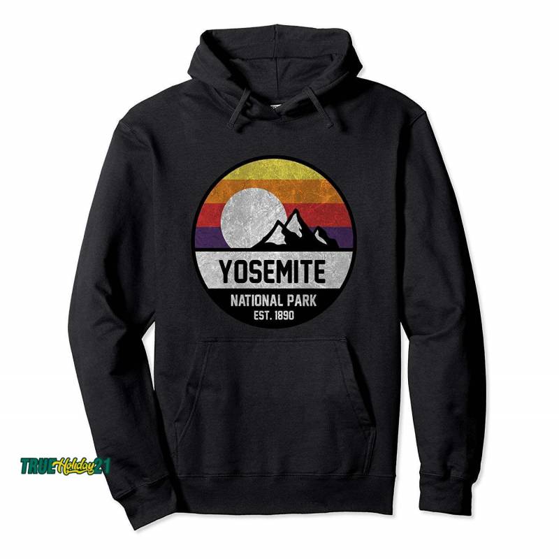 Yosemite National Park Retro Mountain Hoodie