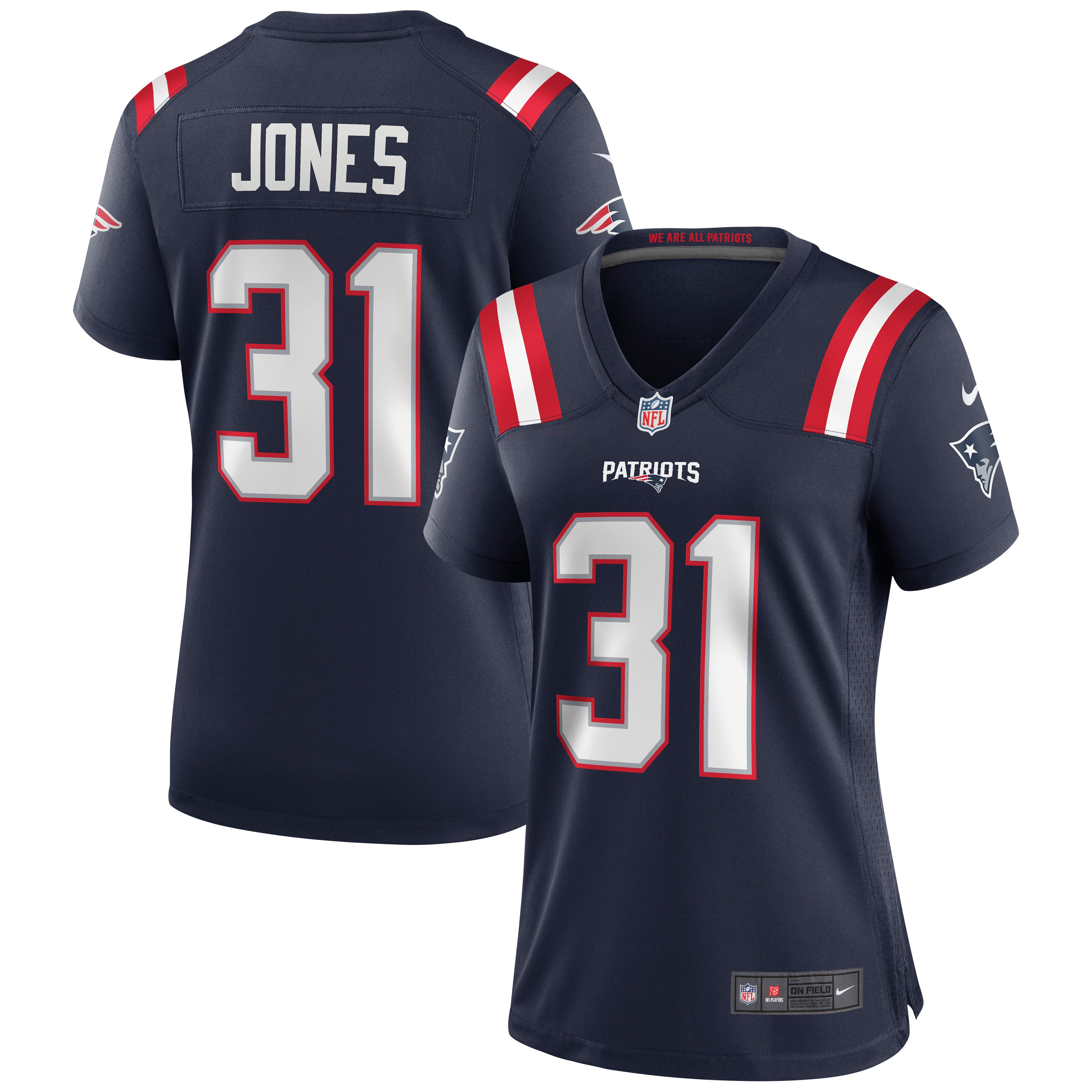 Jonathan Jones New England Patriots Women's Game Jersey – Navy