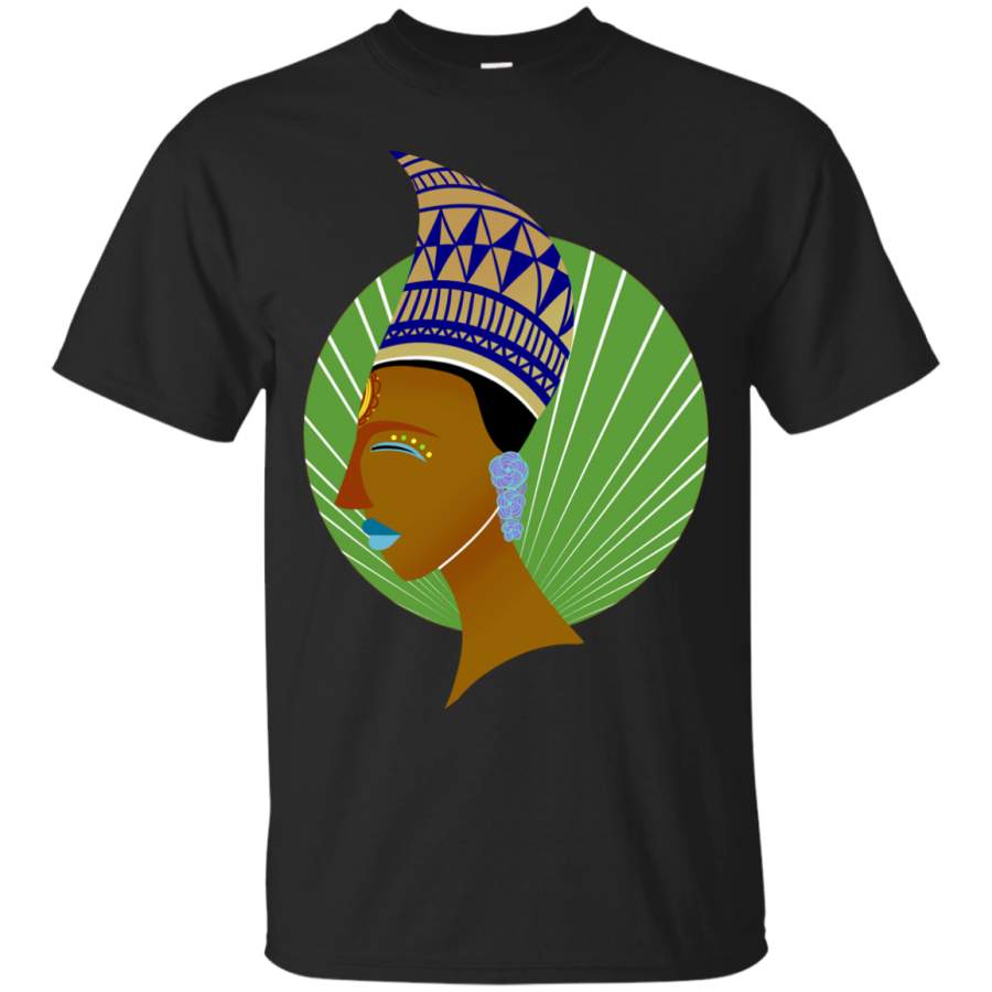 AFRICAN AMERICAN ART – Black goddess Queen green T Shirt & Hoodie