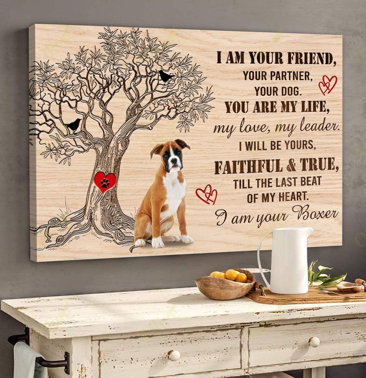 Boxer – I Am Your Friend 2 Canvas Wall Art Home Decor