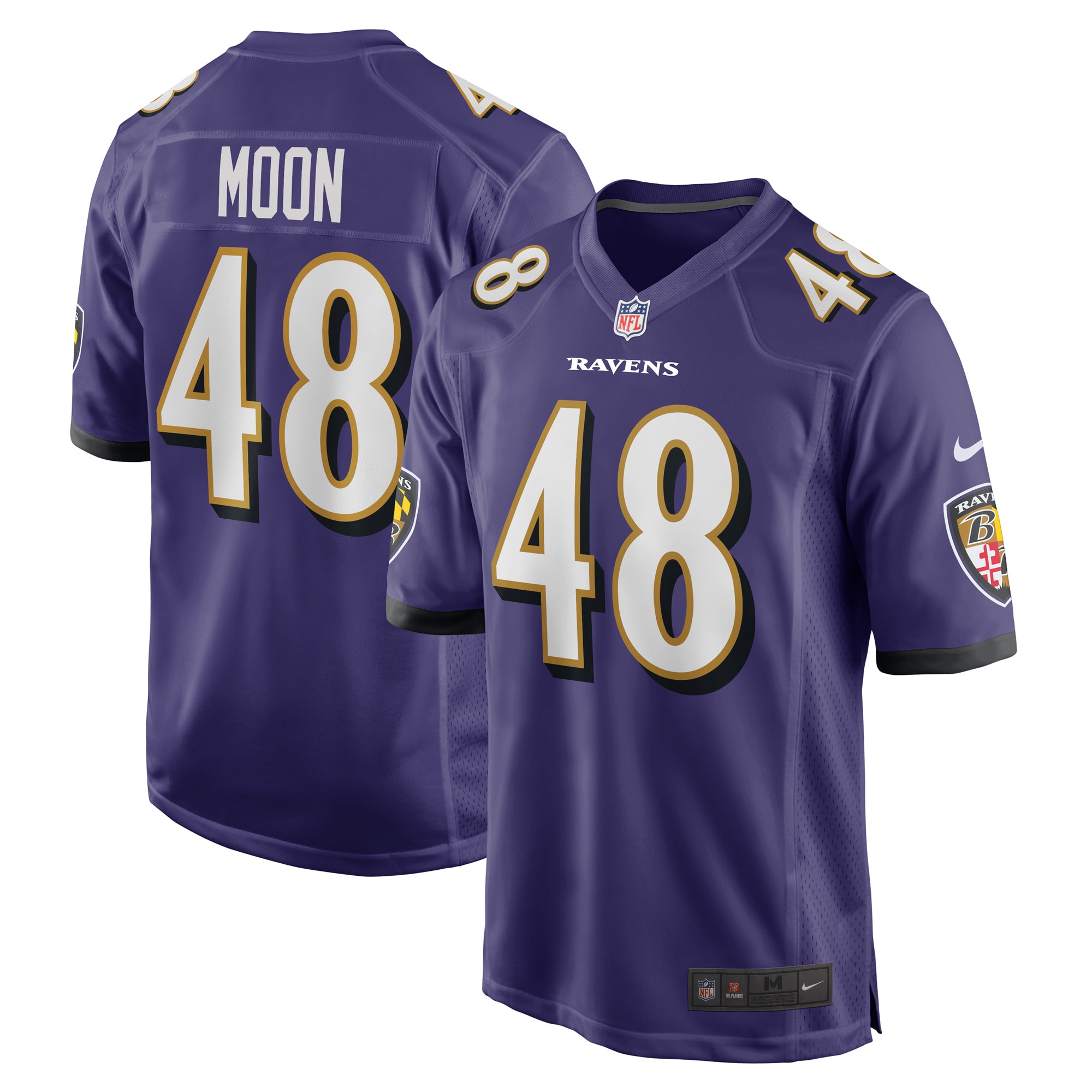 Jeremiah Moon Baltimore Ravens Game Player Jersey – Purple