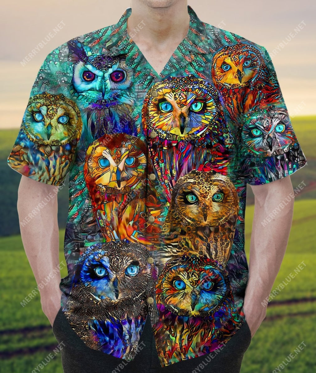 When The Owl Sings The Night Is Silent Unisex Hawaiian Shirt