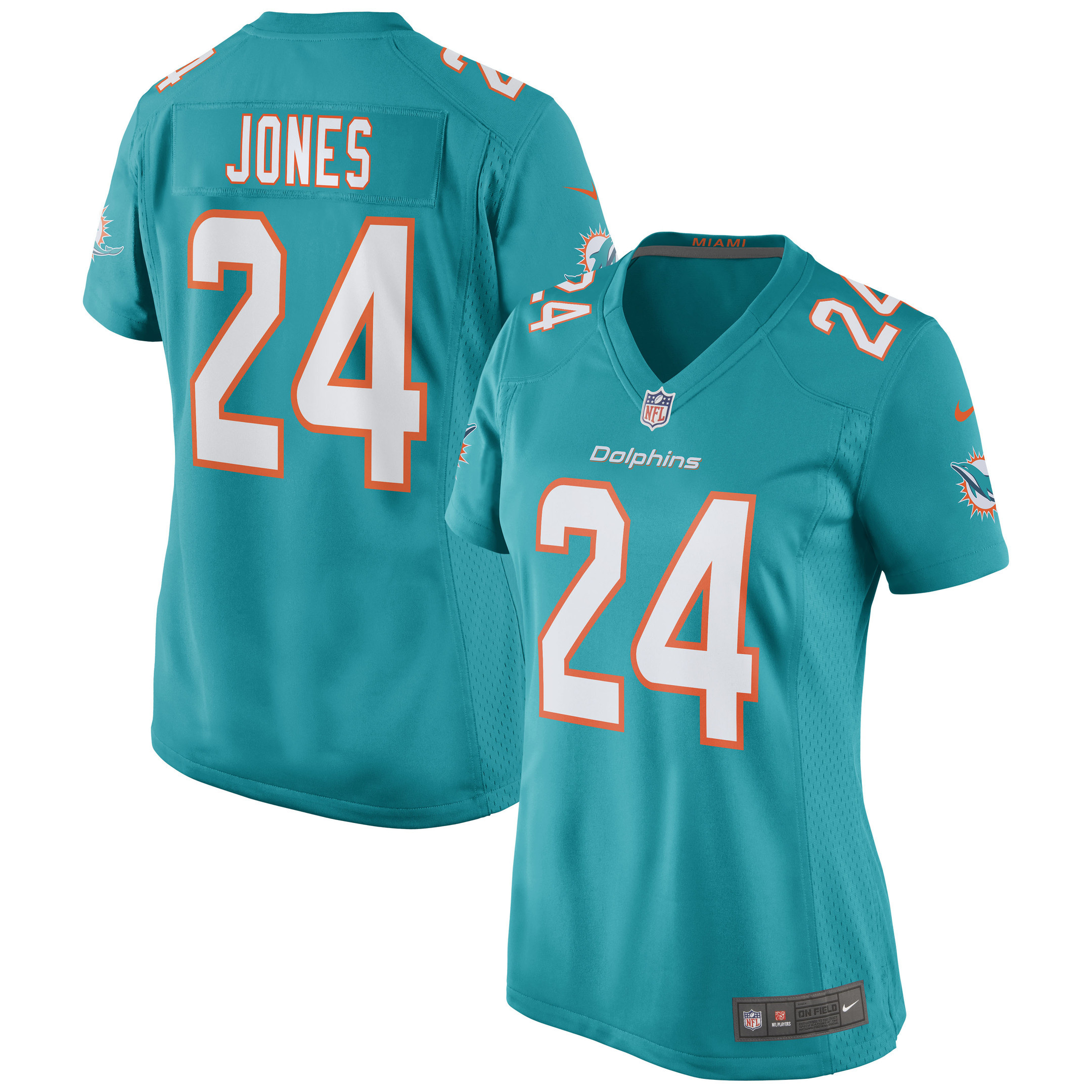 Byron Jones Miami Dolphins Womens Game Jersey – Aqua NFL