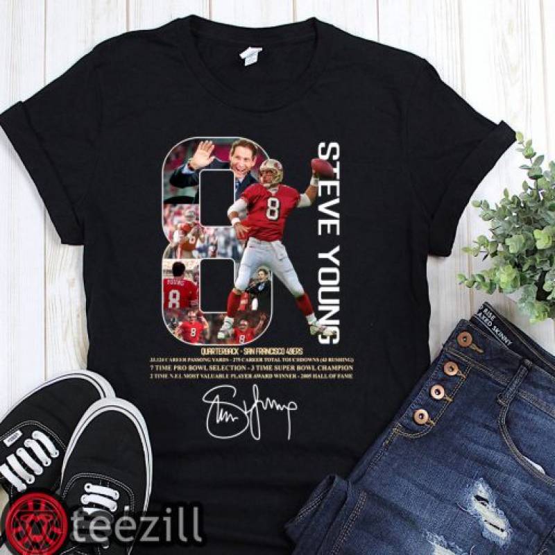 8 steve young san francisco 49ers signature shirt