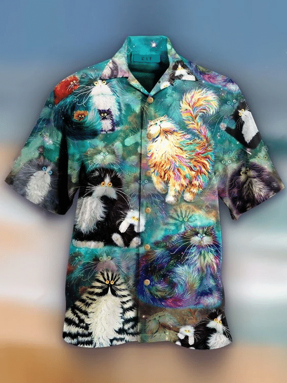 Animal Printed Mens Floral Hawaiian Shirt  Unisex  Adult  Hw4047