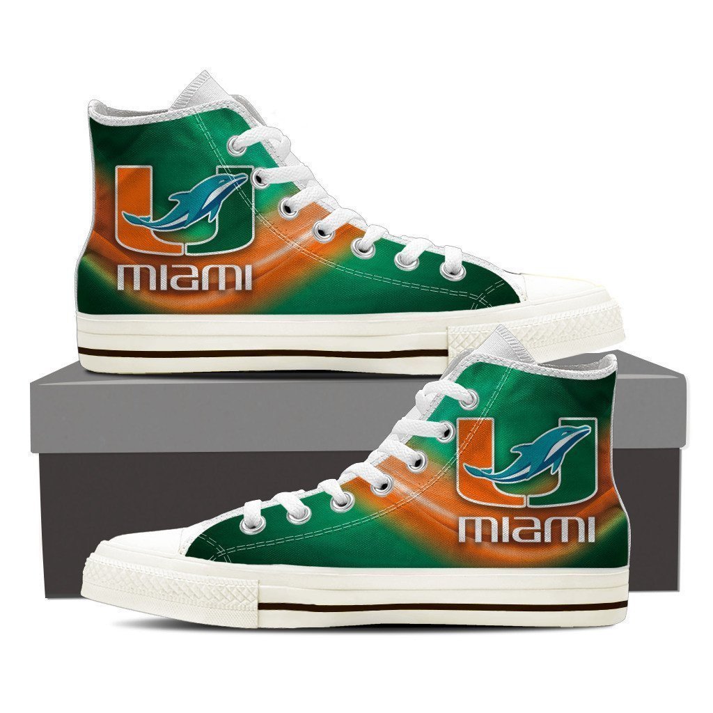 Dolphins Um Ladies High Top Sneakers