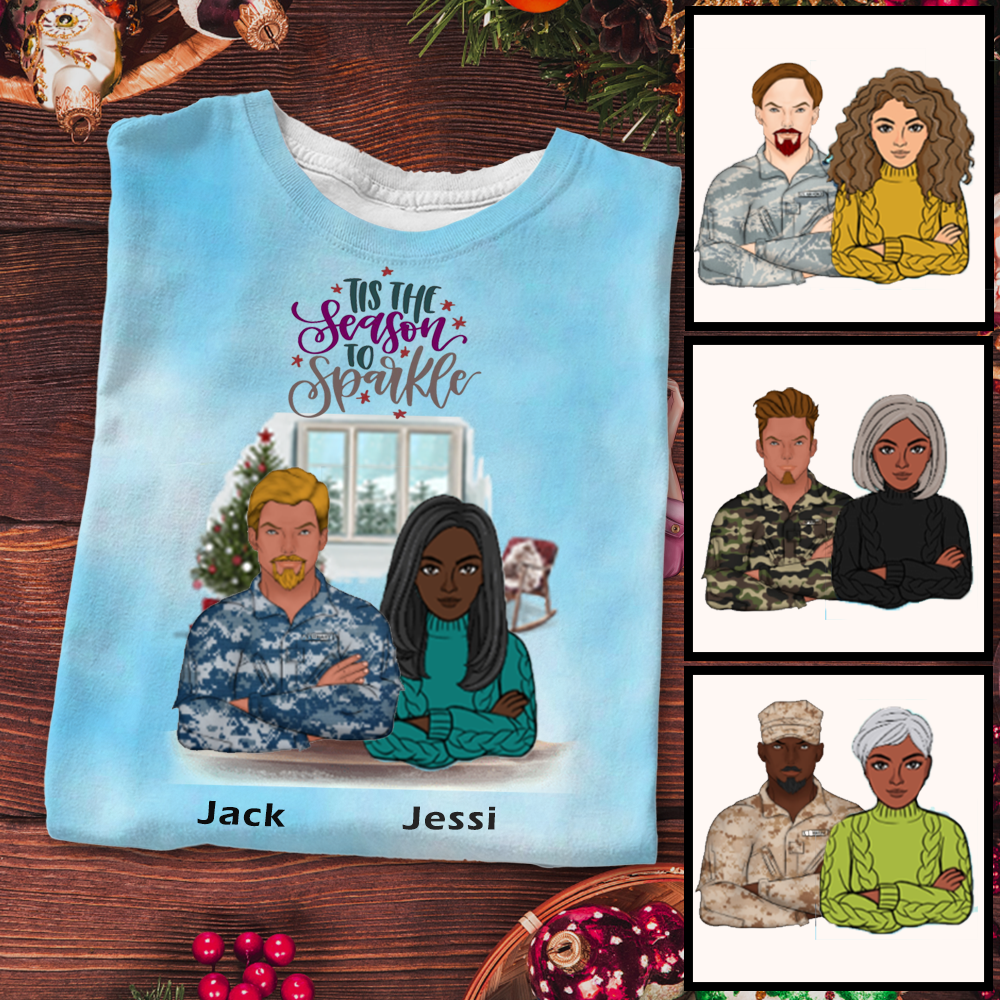 Tis The Season To Sparkle Gift For Xmas Personalized Tie Dye Shirt Sweatshirt Hoodie Ap390