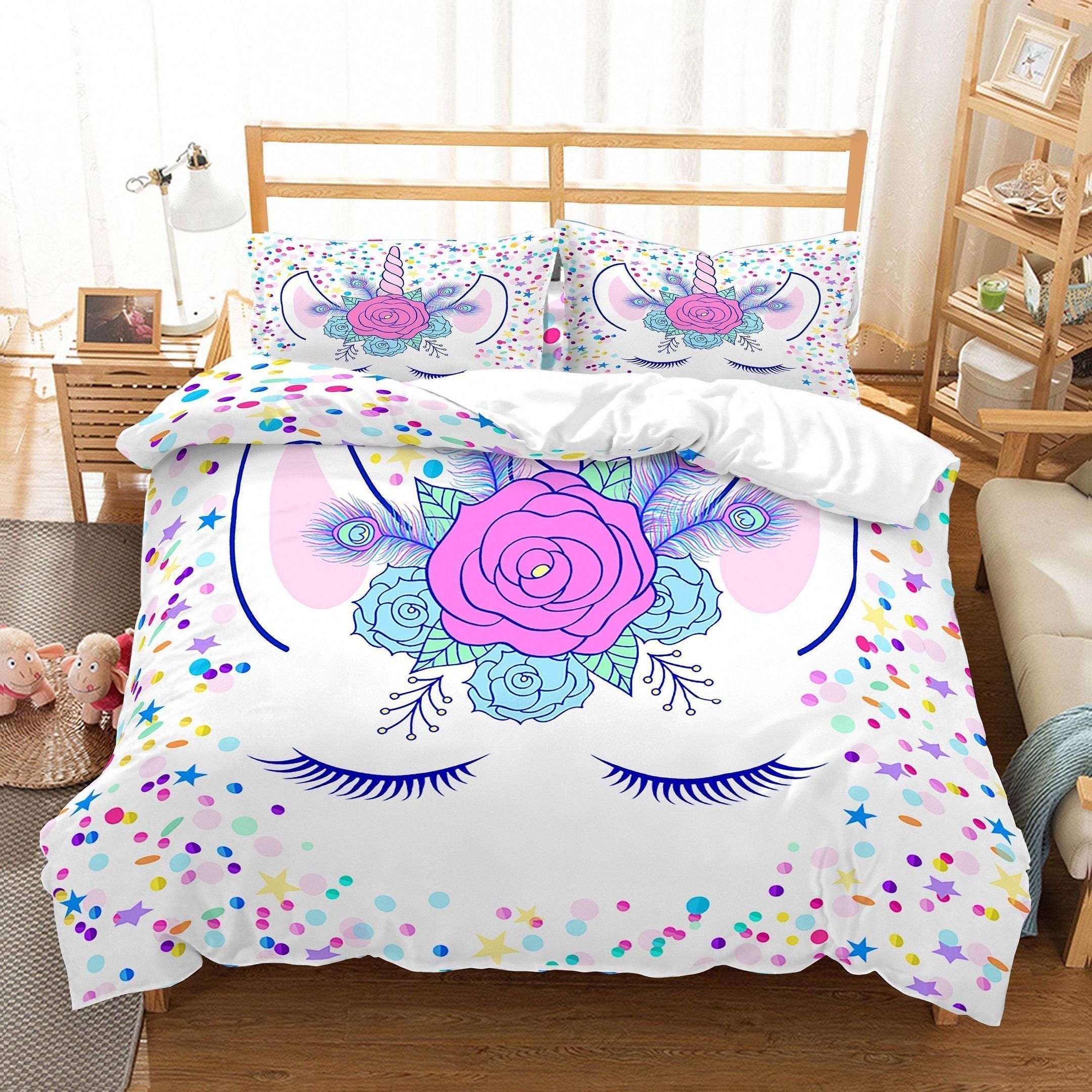 Unicorn With Flower Bedding Sets