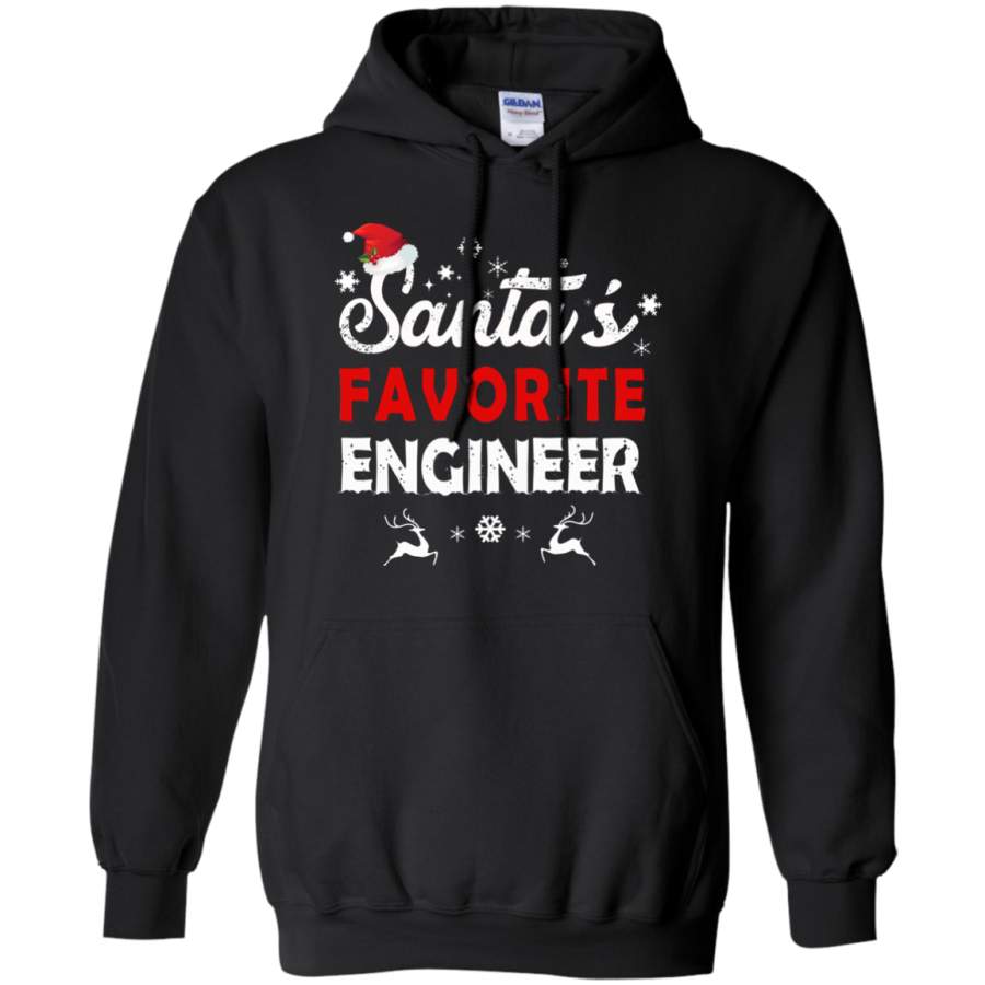 Santa’s Favorite Engineer Christmas T-shirt G185 Gildan Pullover Hoodie 8 oz.