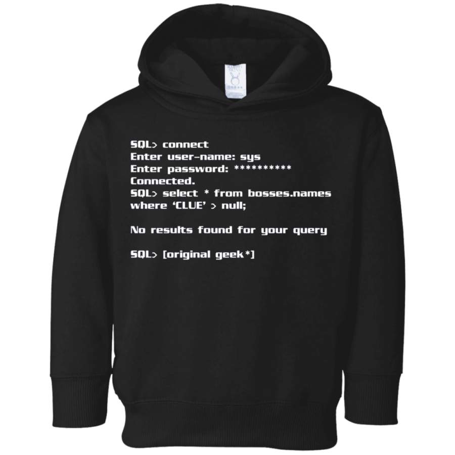 SQL Query This!! Classic T?Shirts 3326 Rabbit Skins Toddler Fleece Hoodie