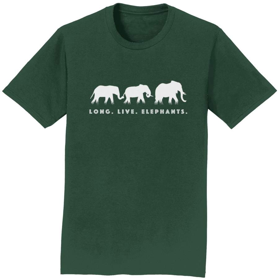 Long Live Elephants Silhouette – Adult Unisex T-Shirt