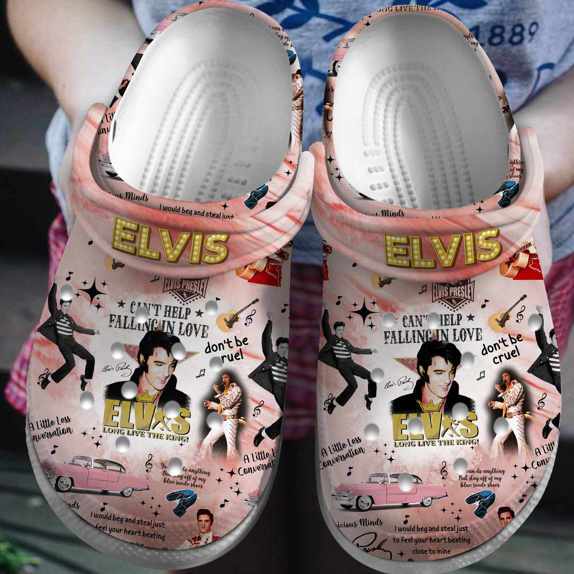 Elvis Presley Music Crocs Crocband Clogs Shoes Comfortable For Men Women and Kids 2