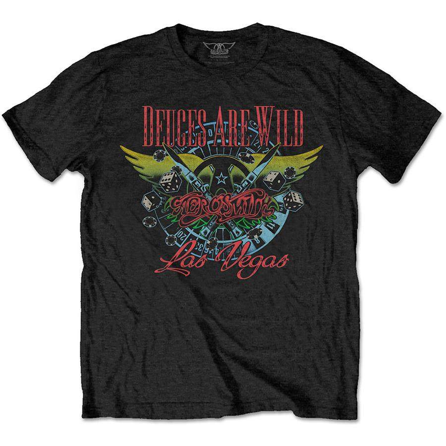 Aerosmith – Deuces Are Wild-Vegas – Black T-shirt