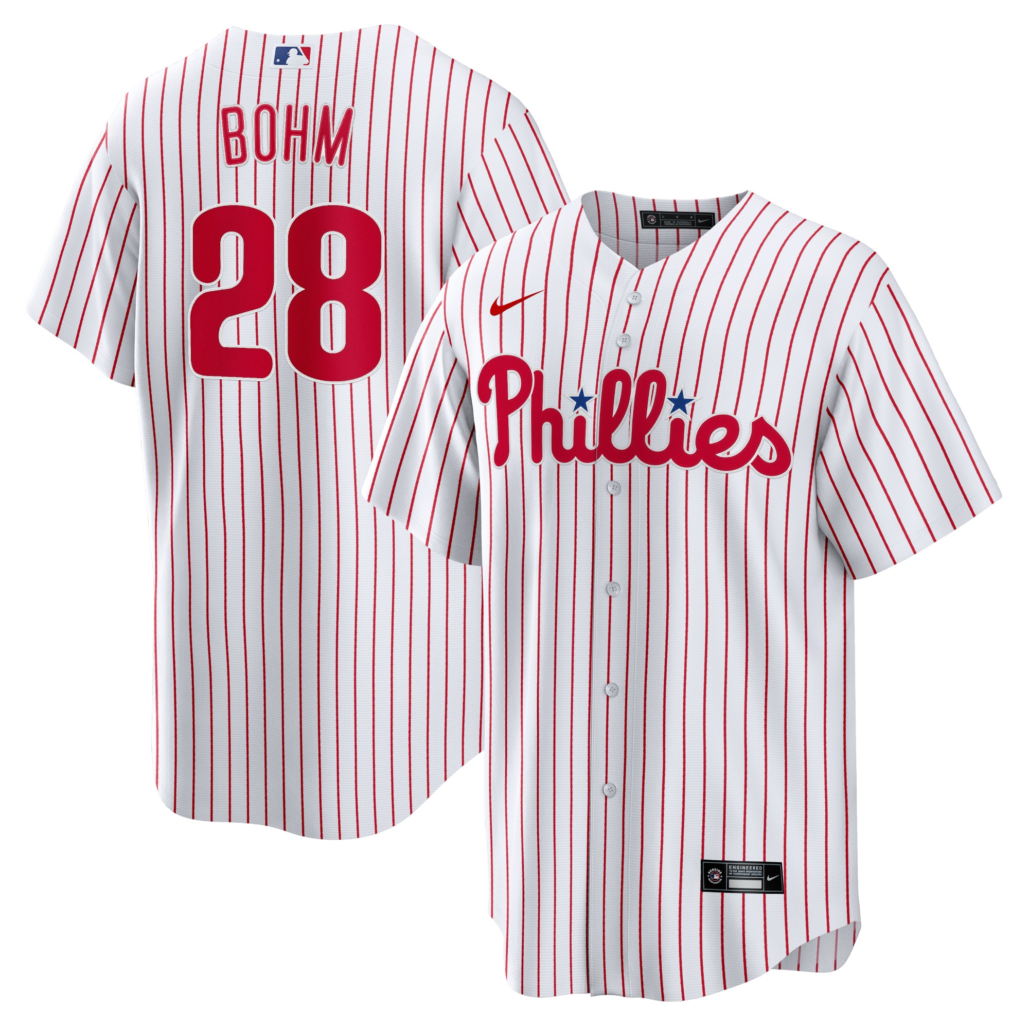 Men’s Philadelphia Phillies Alec Bohm White Player Jersey