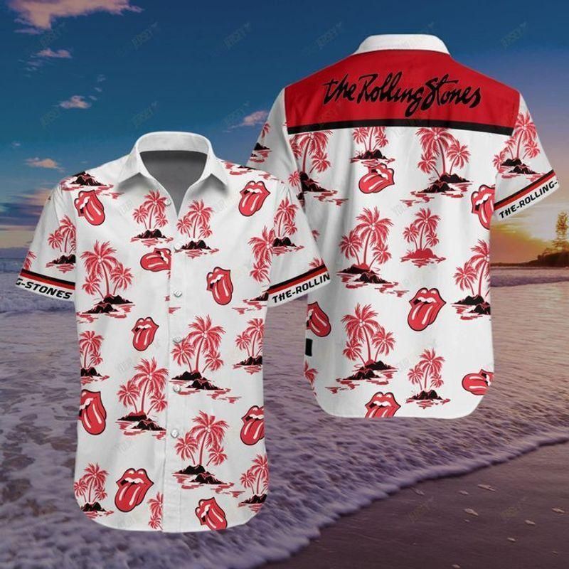 The Rolling Stones Rock Band Floral Hawaii Shirt Ha96112