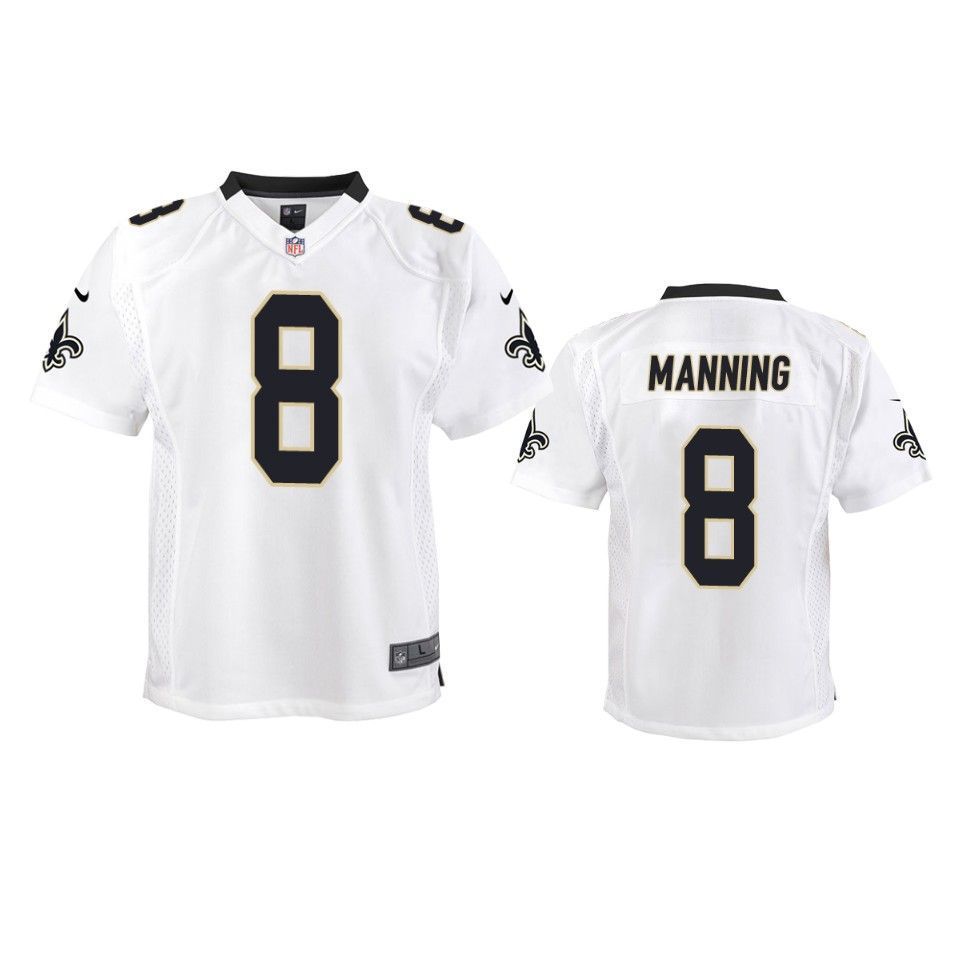 New Orleans Saints Archie Manning Game White Youth Jersey