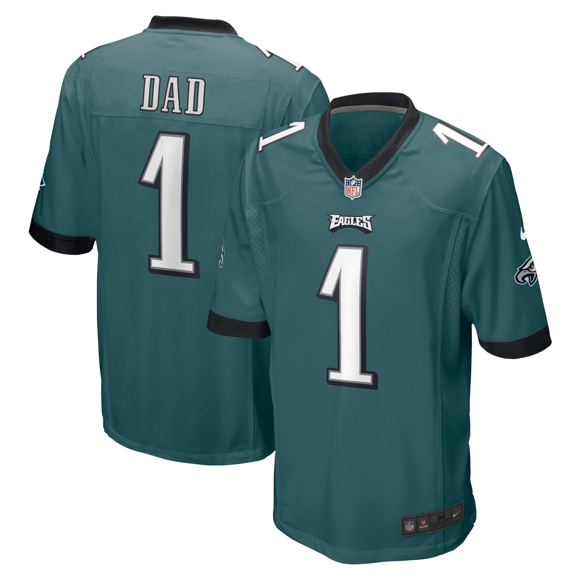 Number 1 Dad Philadelphia Eagles Game Jersey – Midnight Green