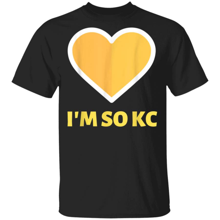 Kansas City Im So KC Love Football Heart Graphic TShirt