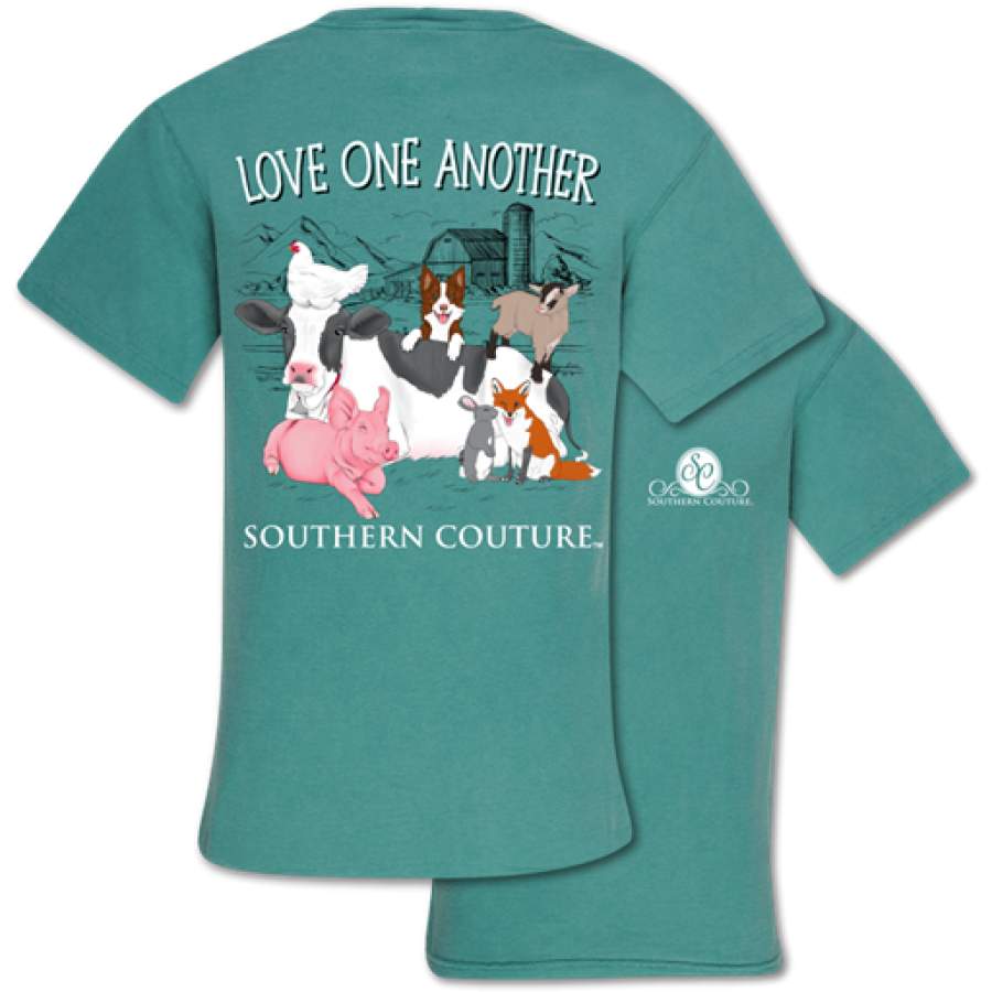 Southern Couture Love One Another Animal Comfort Colors T-Shirt