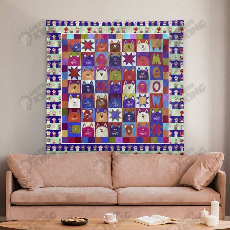 Animal Cat Quilt Blanket 1486