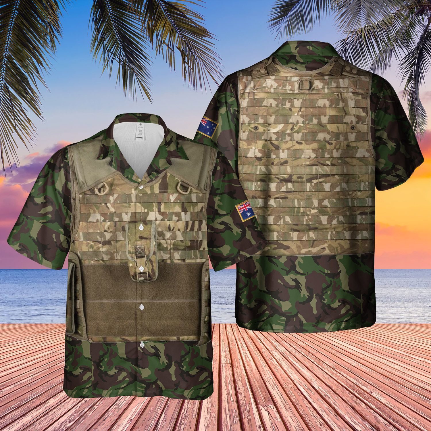 Australian Army Tactical Green Awesome Design Unisex Hawaii Shirt For Men And Women Ha96425