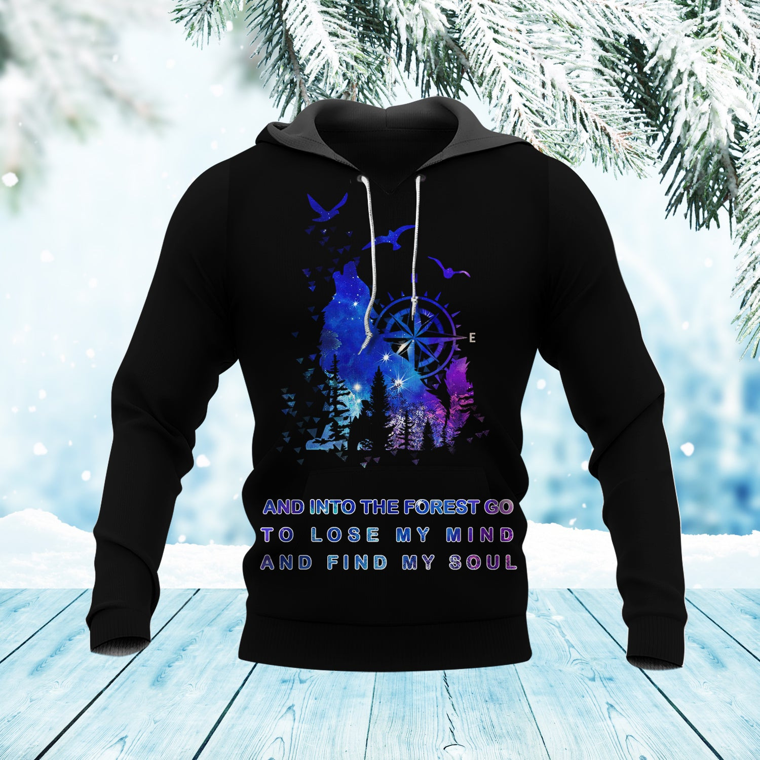 Wolf Into The Forest 3D Hoodies – Find My Soul 3D Sweatshirt Sweater Zip Hoodie Gifts For Men Women