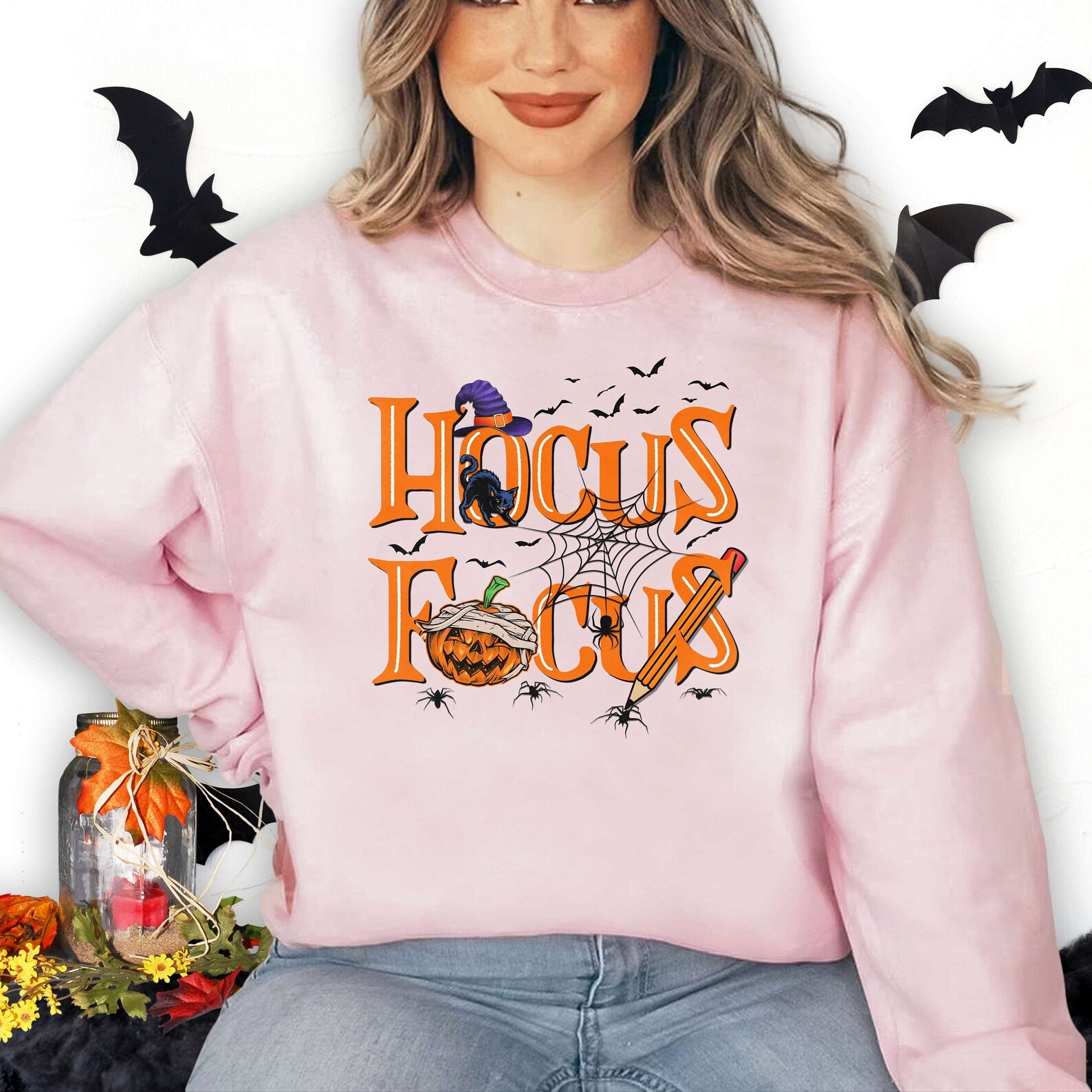 Retro Sweatshirt Halloween 2D Crewneck Sweatshirt All Over Print Sweatshirt For Women Sweatshirt For Men Sws3798