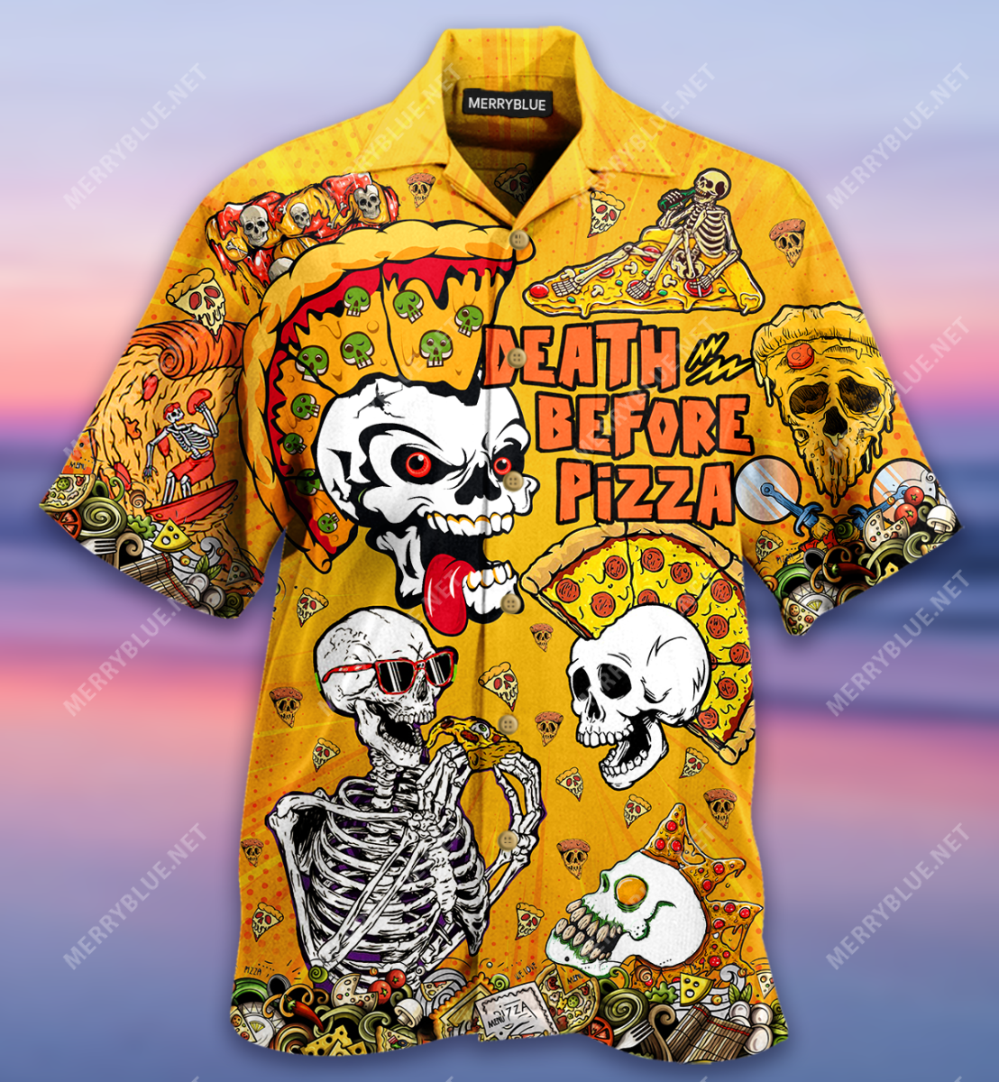 We’Re Death Before Pizza Unisex Hawaiian Shirt