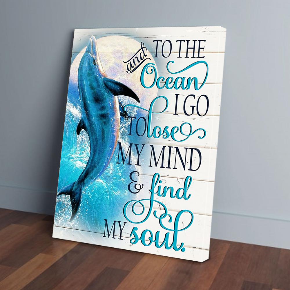 Bestieship And Into The Ocean I Go Dolphin Canvas Prints