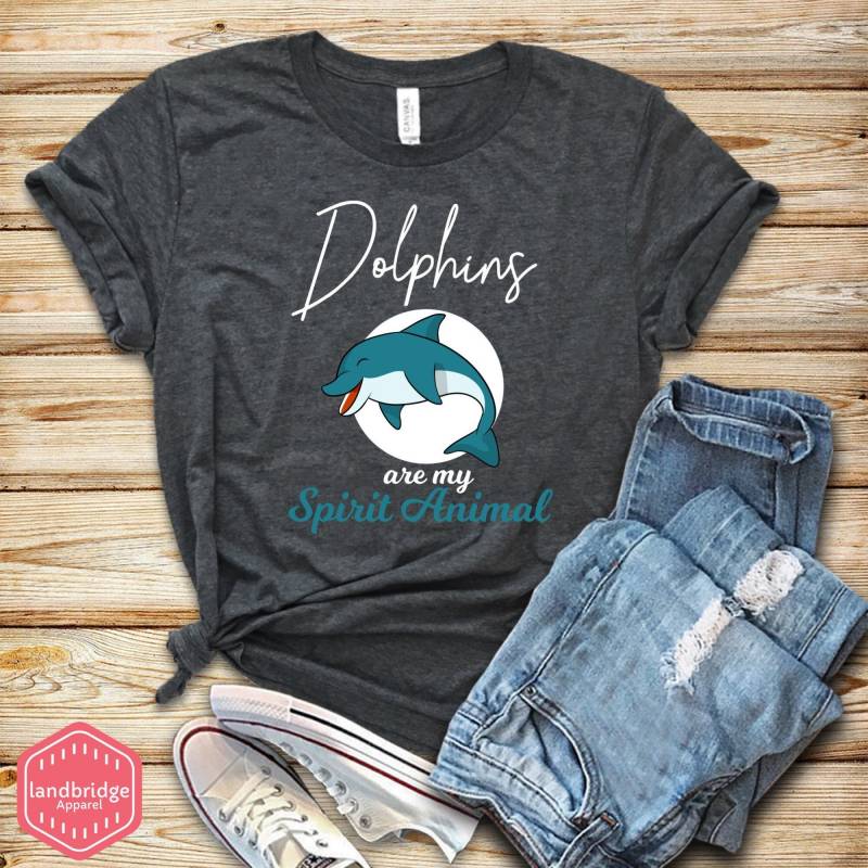 Crushtee Dolphin Shirt, Dolphins Are My Spirit Animal Shirt, Dolphin Lover, Marine Biology, Biologist Gift, Marine Life, Tank Top, Sweatshirt, Hoodie Long Sleeve Hoodie