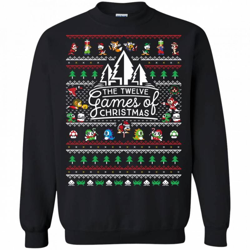 12 games of christmas sweatshirt ugly christmas sweater T-Shirt