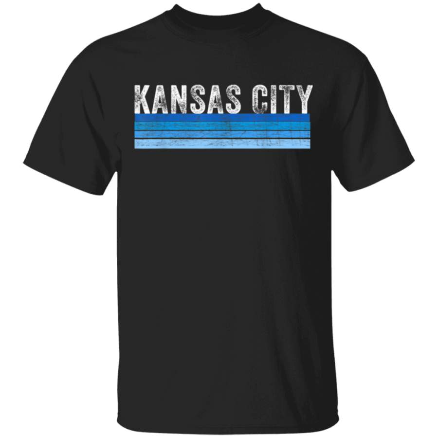 KC Royal Blue Kansas City Retro Kc Baseball Stripes Classic TShirt