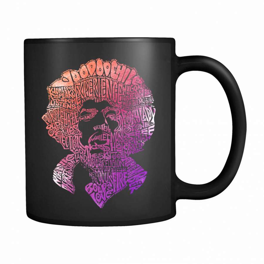 Jimmy Hendrix Lyrics Typography 11oz Mug