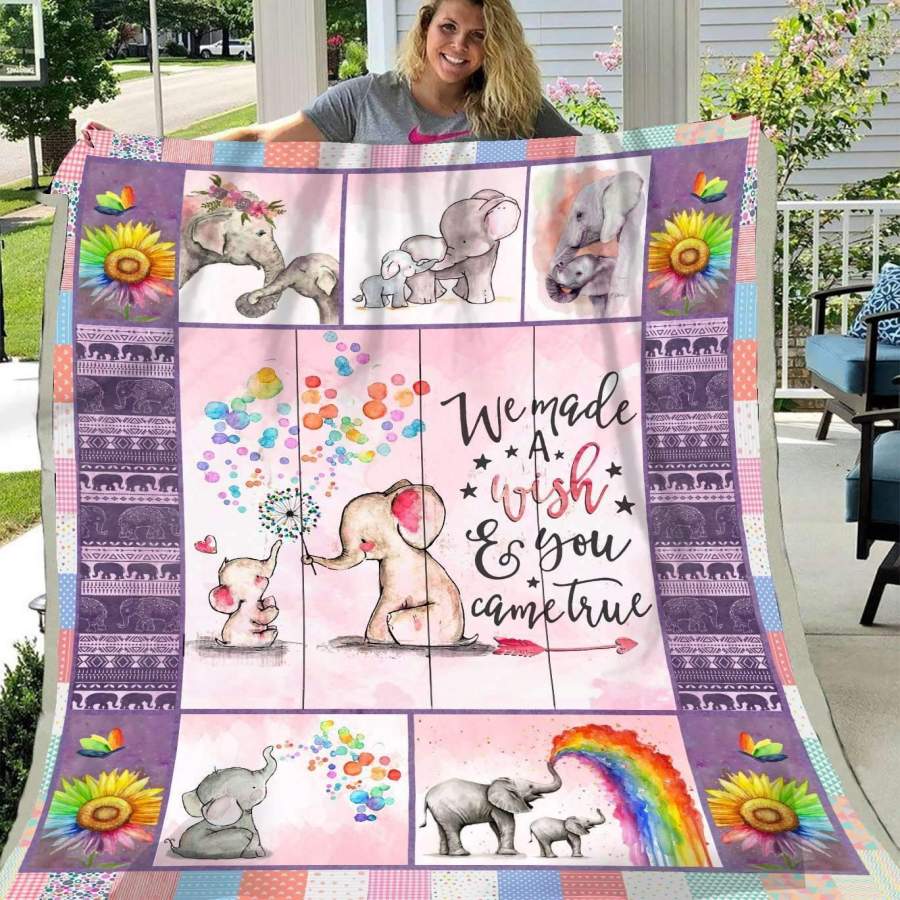 We Make A Wish And You Come True Elephant Blanket Trending