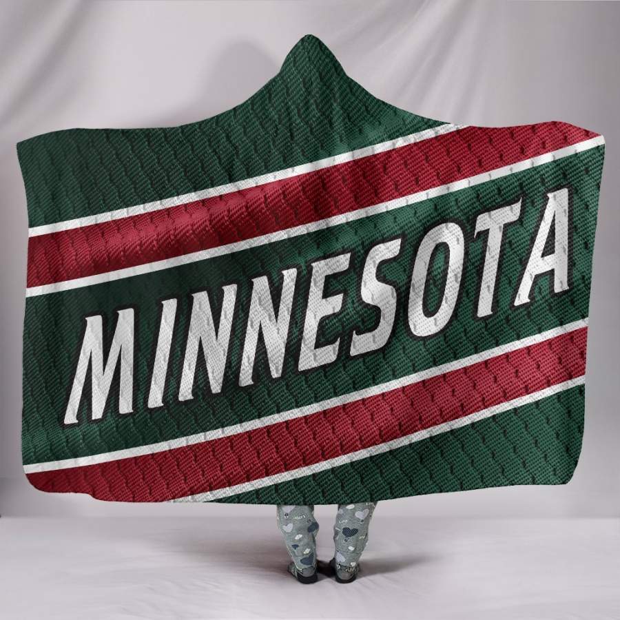 Minnesota Wild Unofficial Hockey Jersey Hoodie Blanket