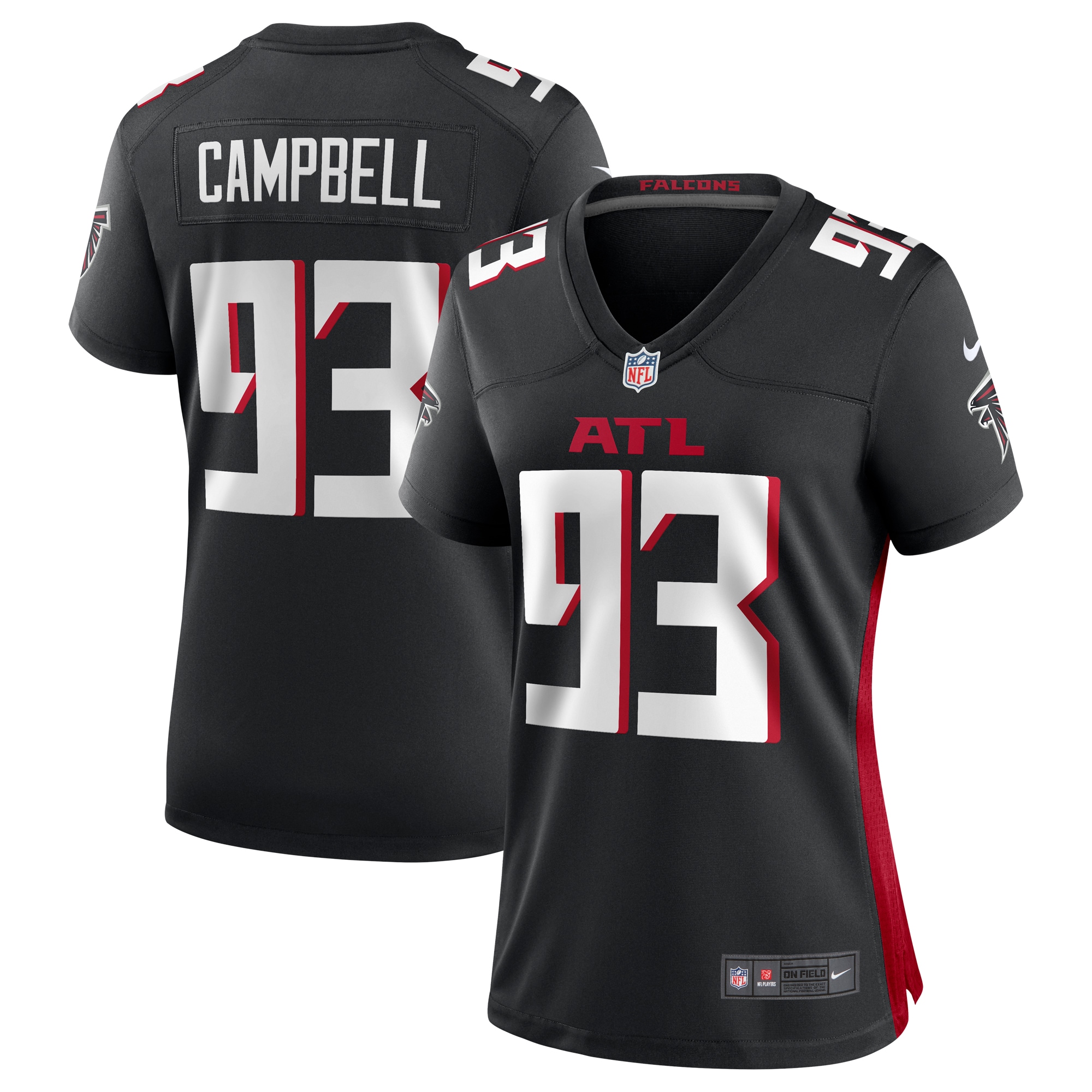 Women’s Atlanta Falcons Calais Campbell Red Game Player Jersey