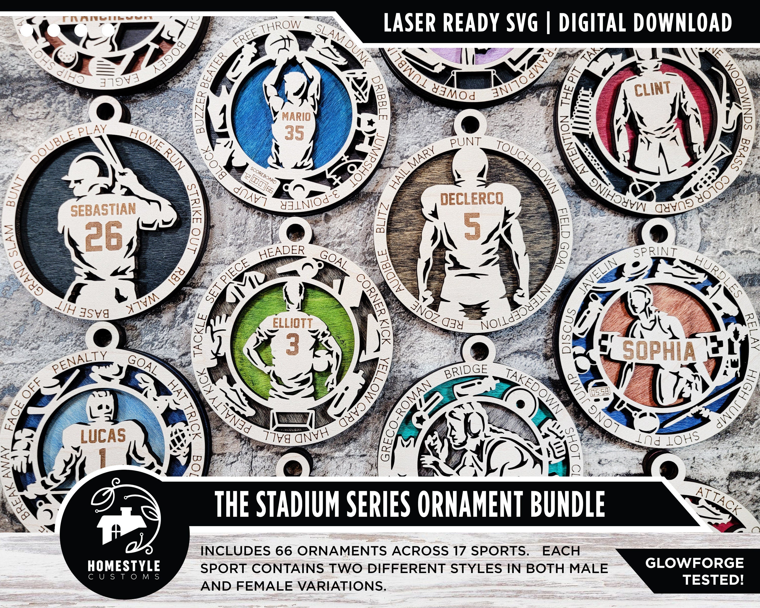 Stadium Series Ornament Bundle Christmas Ornament Family 2021