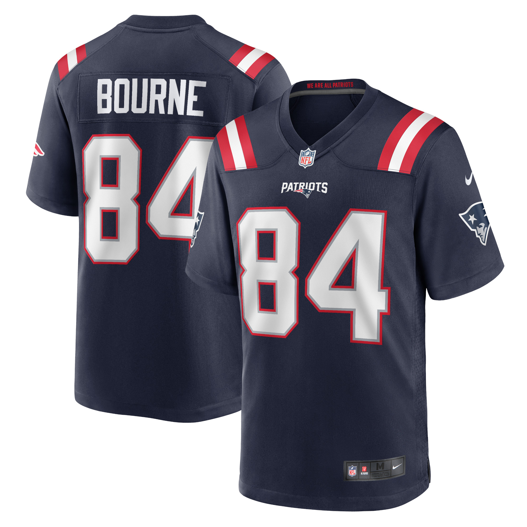 Kendrick Bourne New England Patriots Game Jersey – Navy