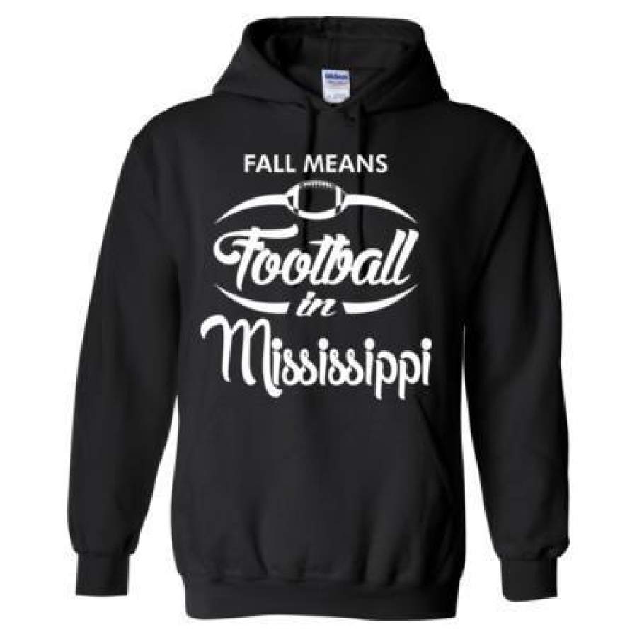 AGR Fall Means Football In Mississippi – Heavy Blend™ Hooded Sweatshirt