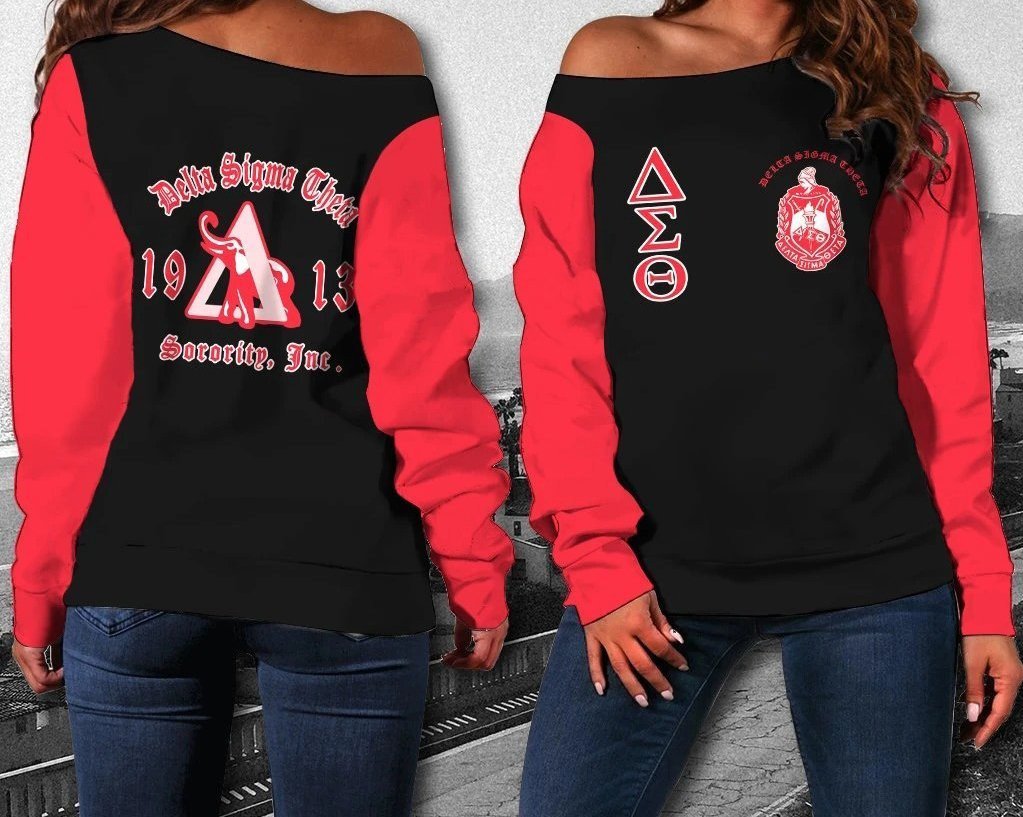 Sorority Sweatshirt – Elephant Delta Sigma Theta 1913 Women Off Shoulder