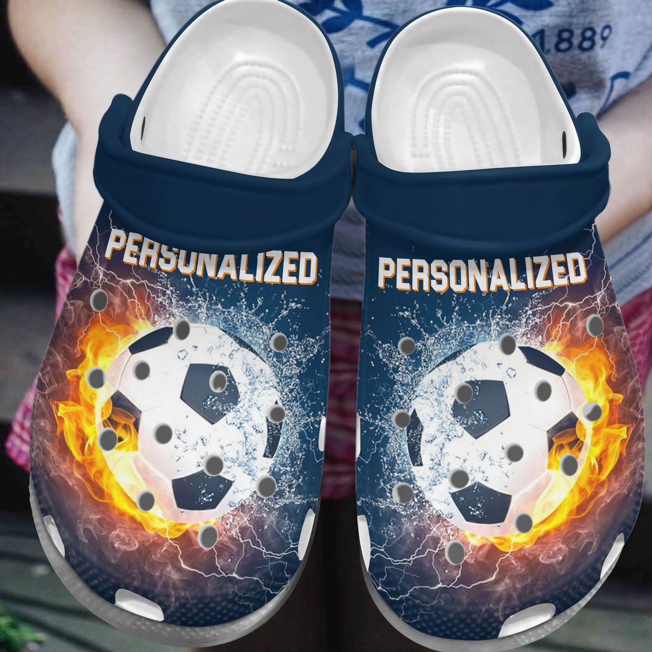 Soccer 1 Personalized Clog, Custom Name, Text, Color, Number Fashion Style For Women, Men, Kid, Print 3D