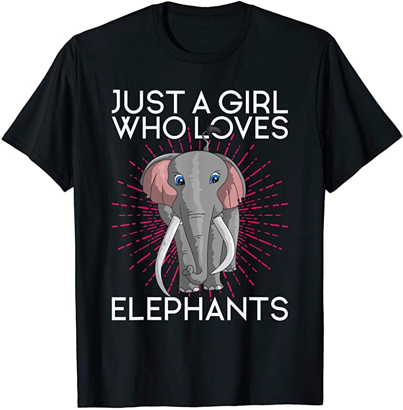 Zoo Keeper Girls Women Gift Just A Girl Who Loves Elephant T-Shirt