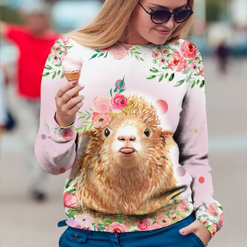 Sheep Flower T1609 - All Over Print Holiday Sweater