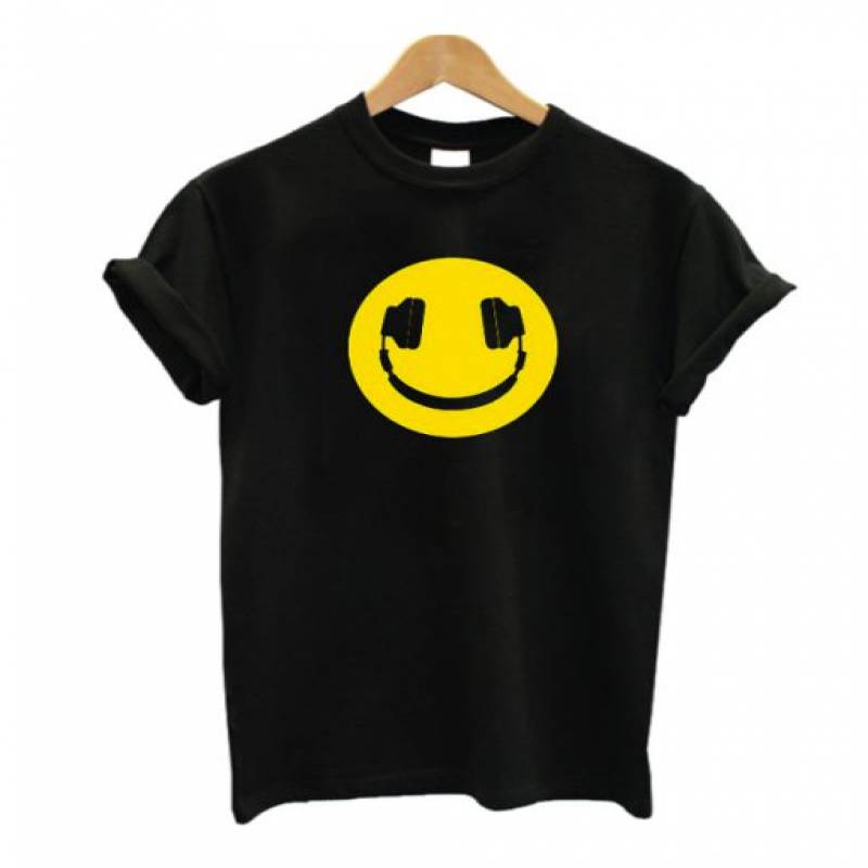 Headphone Smiley T Shirt