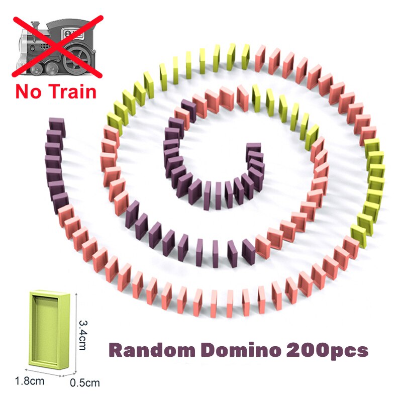 Domino Train Domino Block Set Automatic Lay Block Toy Domino Train Car Set Stacking Game Fun and Colorful Train DIY Toy Gift alx