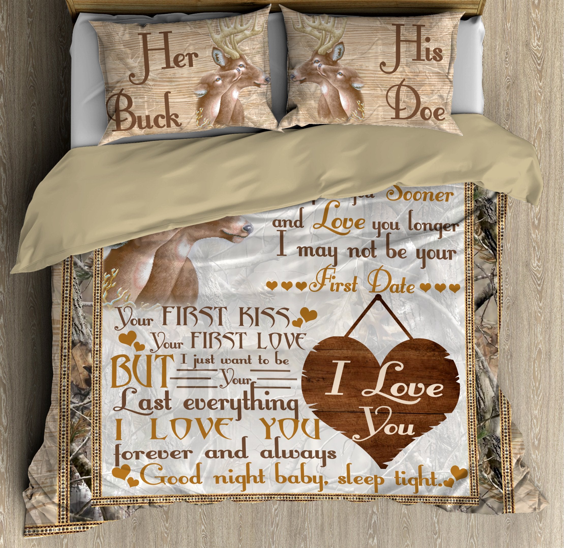 Tmarc Tee Find You Sooner And Love You Longer: Deer Lovers Bedding Set Hht2208203