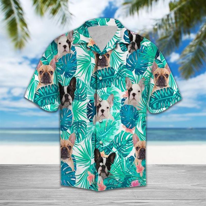 French Bulldog Blue Unique Design Unisex Hawaii Shirt For Men And Women Ha69706